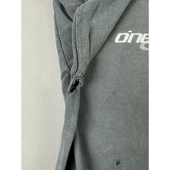 Vintage Y2K Oneill America Skate Surf Thrashed Black Long Sleeve Shirt Punk Tee - Picture 7 of 13